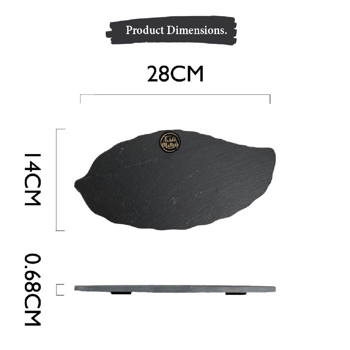 Scandi Slate Leaf Plate PSBL78280 1s