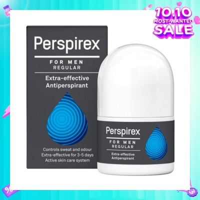 PERSPIREX Men Regular Extra Effective Antiperspirant Roll-on 20ml (Expiry: Dec`2025)
