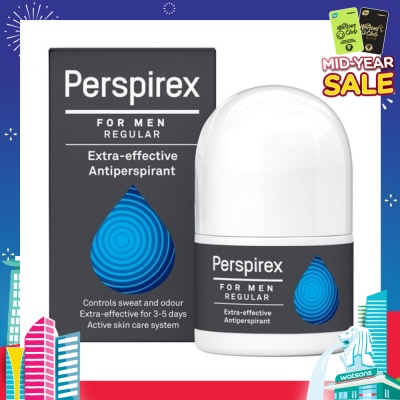 PERSPIREX Men Regular Extra Effective Antiperspirant Roll-on 20ml (Expiry: Dec`2025)