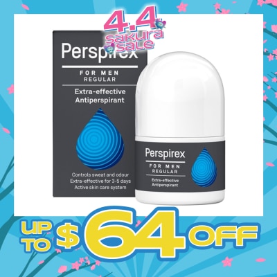 PERSPIREX - Men Regular Extra Effective Antiperspirant Roll-on 20ml
