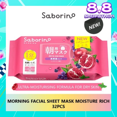 SABORINO Morning Facial Sheet Mask Moisture Rich 28 pcs