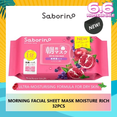 SABORINO Morning Facial Sheet Mask Moisture Rich 28 pcs