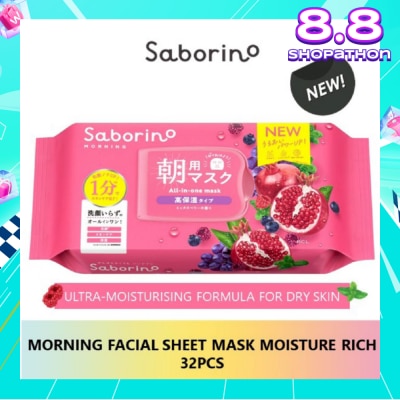 SABORINO Morning Facial Sheet Mask Moisture Rich 28 pcs
