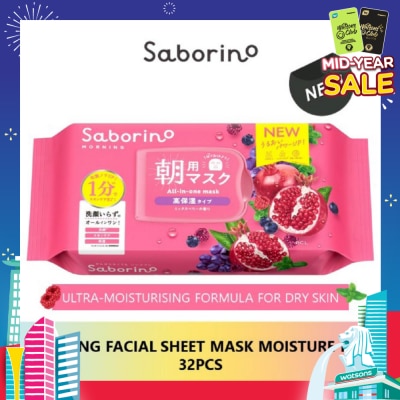 SABORINO Morning Facial Sheet Mask Moisture Rich 28 pcs