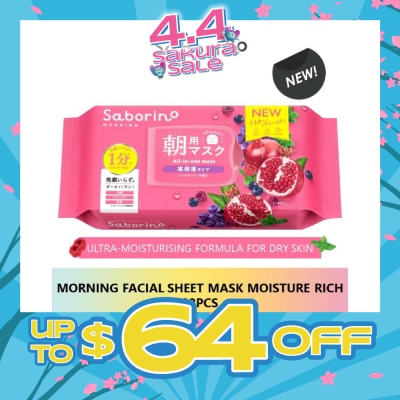 SABORINO - Morning Facial Sheet Mask Moisture Rich 32s