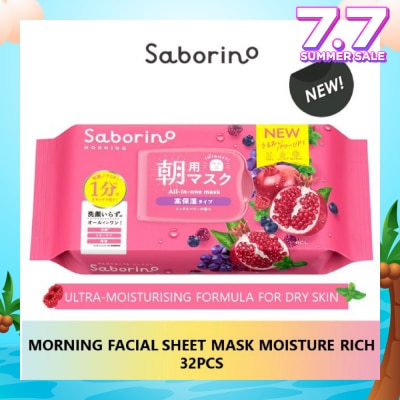 SABORINO Morning Facial Sheet Mask Moisture Rich 28 pcs