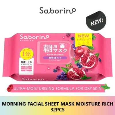 SABORINO Morning Facial Sheet Mask Moisture Rich 28 pcs