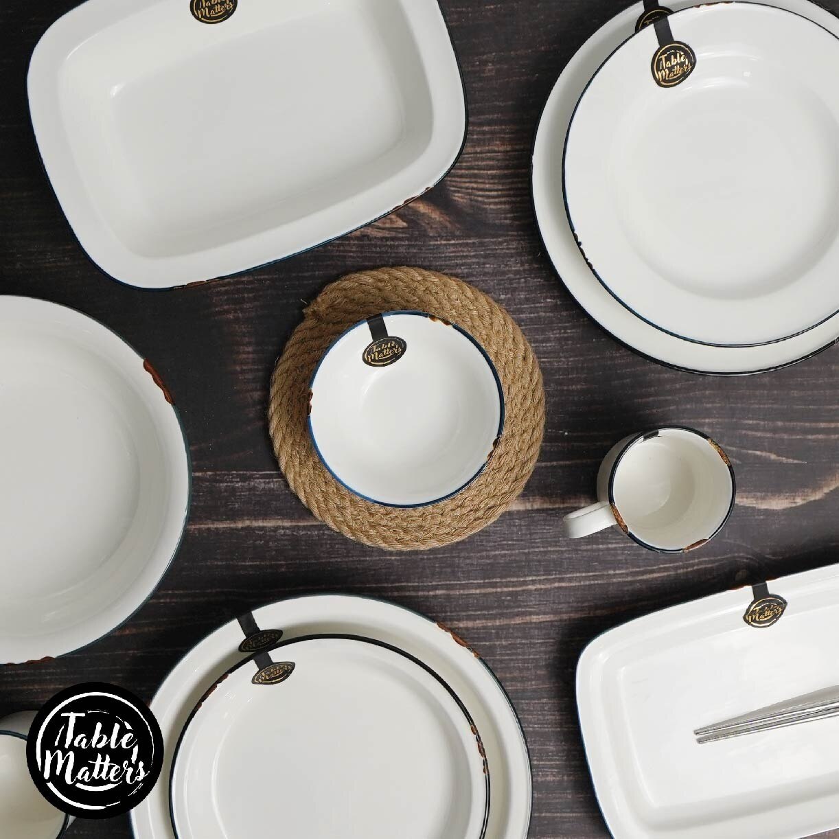 Enamel Blue 3.5 inch Saucer EB01007 (Lead And Cadmium Free + Microwave + Oven + Dishwasher Safe) 0.07kg