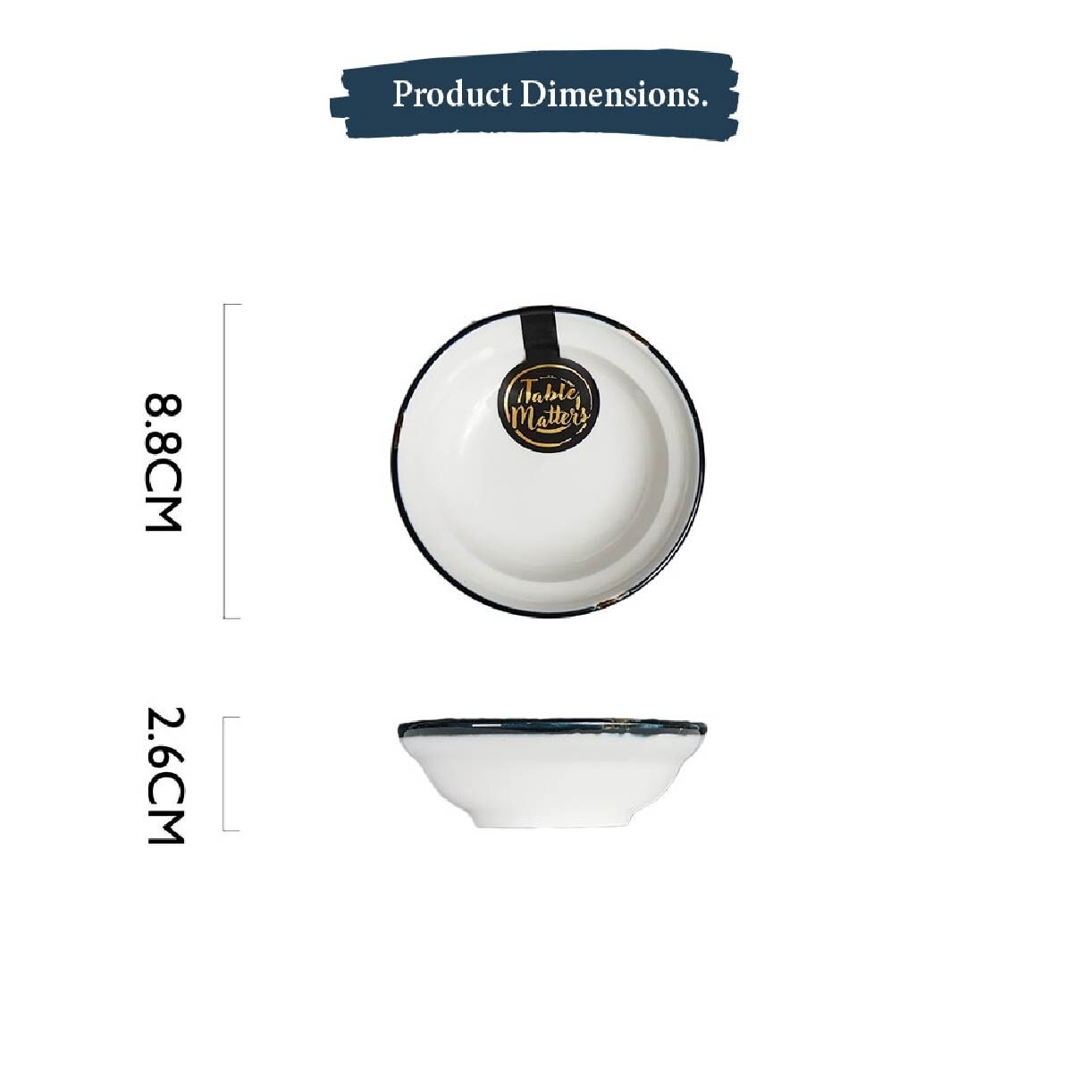 Enamel Blue 3.5 inch Saucer EB01007 (Lead And Cadmium Free + Microwave + Oven + Dishwasher Safe) 0.07kg