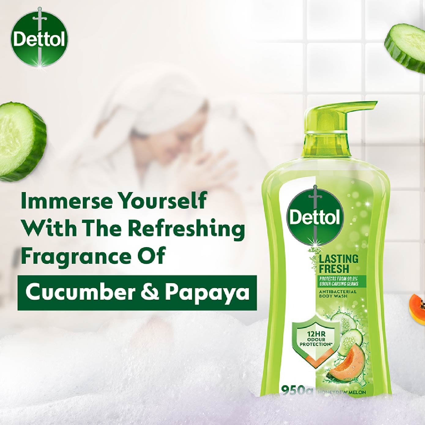 Lasting Fresh Anti-Bacterial Body Wash 950ml