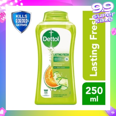 DETTOL Dettol Lasting Fresh Anti-Bacterial Bodywash 250ml (Honeydew Melon & Cucumber)