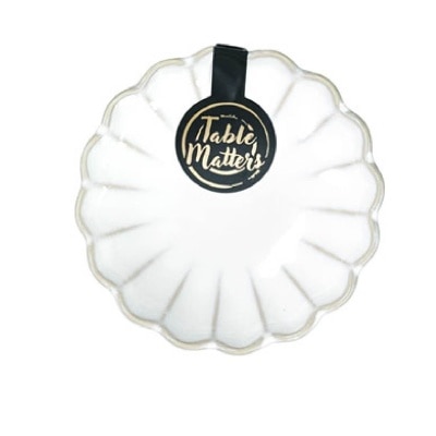 TABLE MATTERS Round White Scallop Saucer WS01007 (Set of 3) 1s