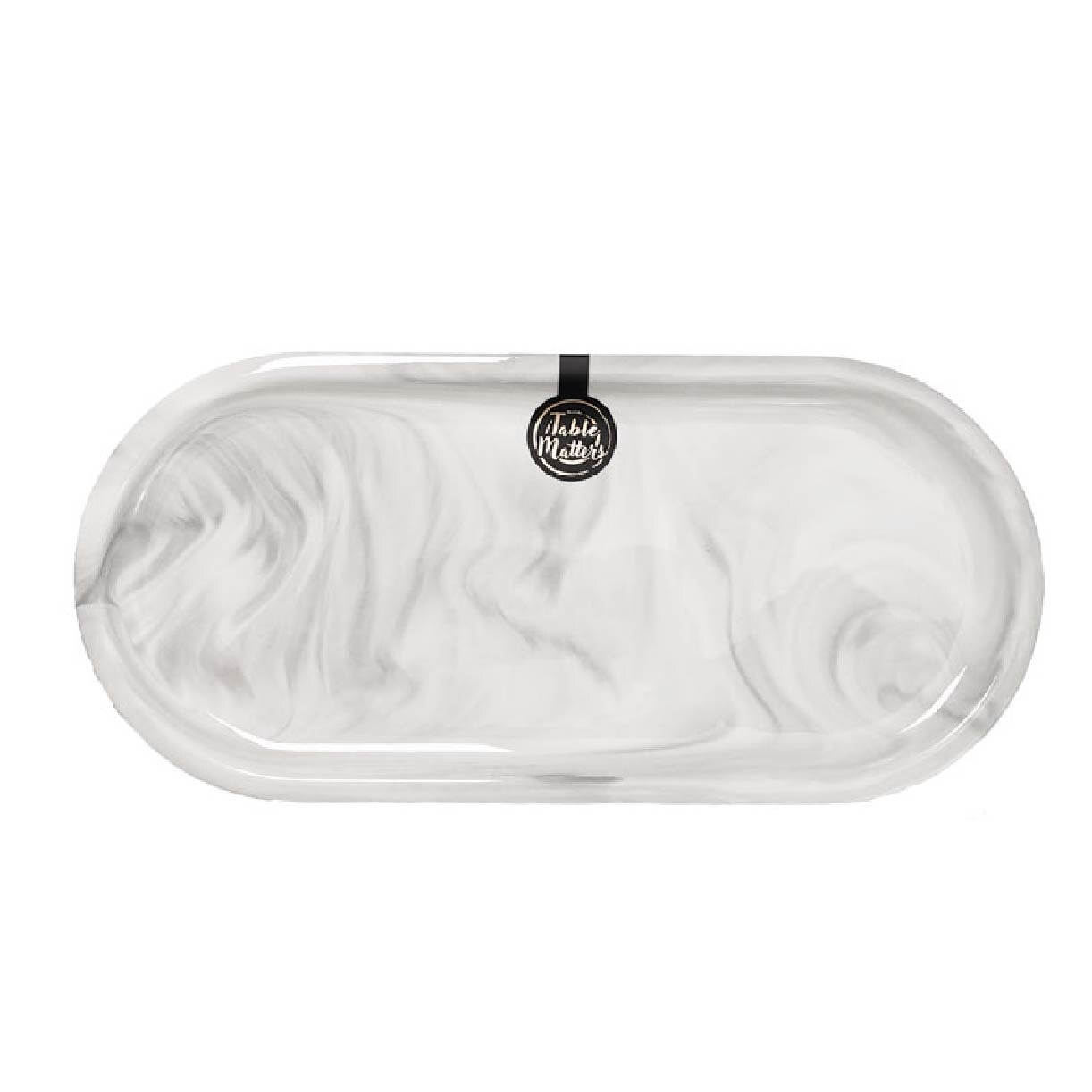 Oval Shaped Plate MB48120 Marble 1s