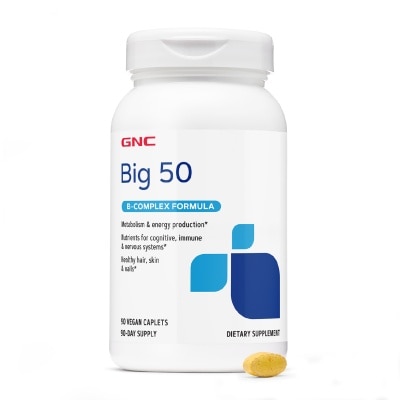 GNC - GNC Big 50 B-Complex Formula Vegan Caplet 90s