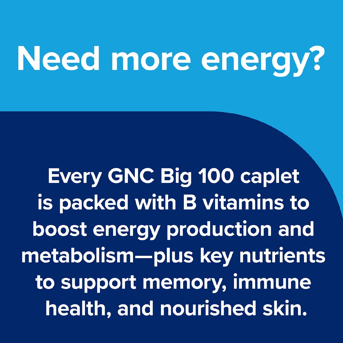 GNC Big 100 B-Complex Formula Vegan Caplet 90s