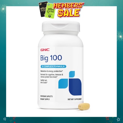 GNC - GNC Big 100 B-Complex Formula Vegan Caplet 90s