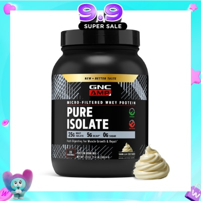GNC - GNC AMP Micro-Filtered Whey Protein Pure Isolate Vanilla Custard 653.4g image