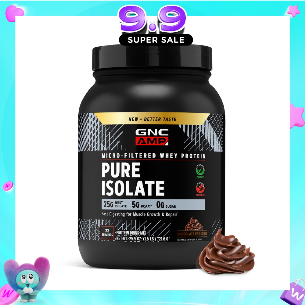 AMP Micro-Filtered Whey Protein Pure Isolate Chocolate Frosting 721.6g image
