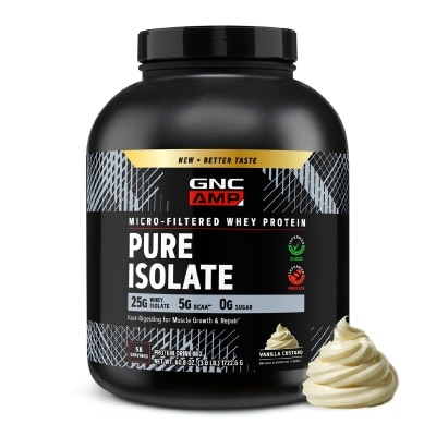 GNC - GNC AMP Micro-Filtered Whey Protein Pure Isolate Vanilla Custard 1722.6g