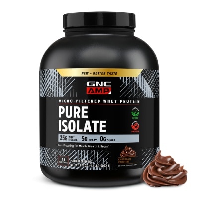GNC - GNC AMP Micro-Filtered Whey Protein Pure Isolate Chocolate Frosting 1902.4g