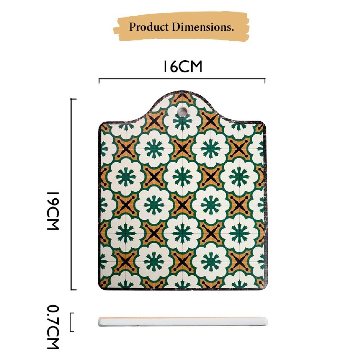 Peranakan  Coaster (Cup)-C PC61040C (Heat Resistance + Thermal Insulator + Cork Backing To Prevent Scratches) 0.125kg