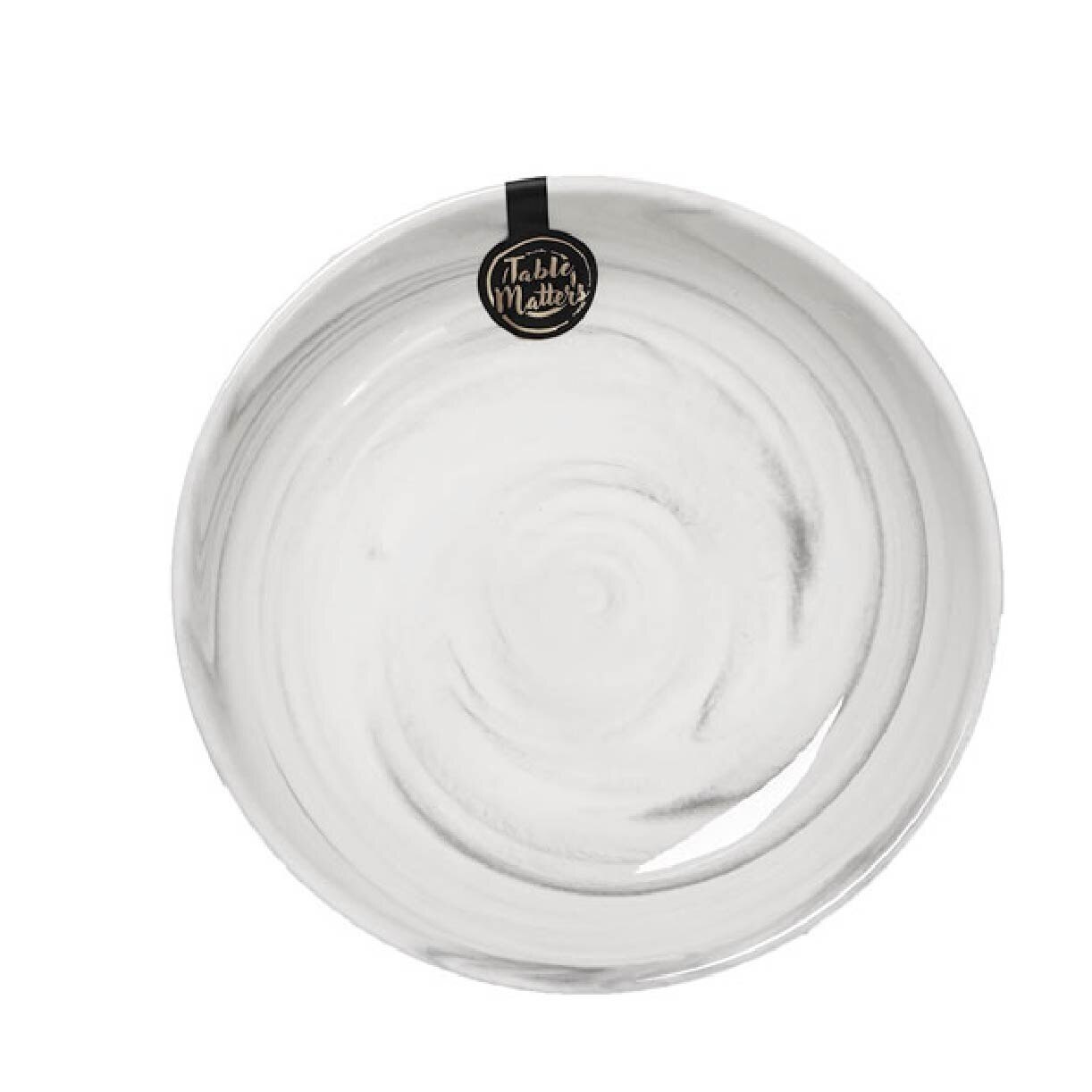 Marble - 7.5 inch Coupe Plate MB41070 (Lead and Cadmium Free + Microwave + Oven + Dishwasher Safe) 0.48kg