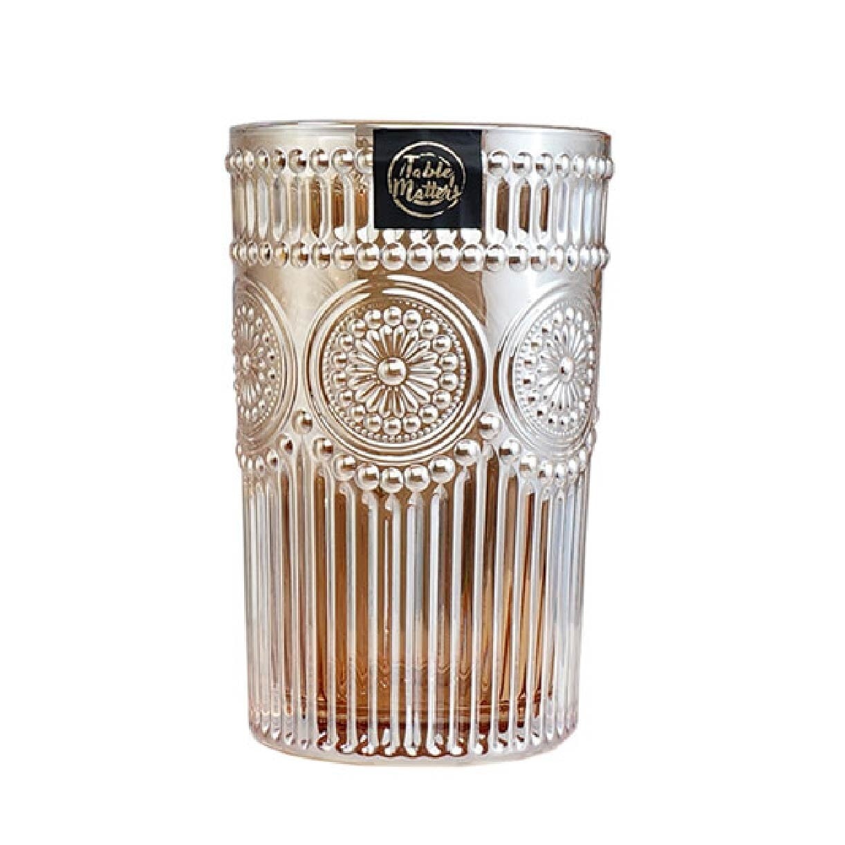 TAIKYU Amber Lace Drinking Glass CGLA33350 (High Quality And Lead-Free Glass) 400ml