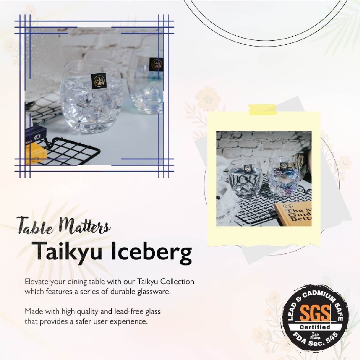 Taikyu Iceberg Drinking Glass 380ml CGDI33380 (Set of 2) 1s