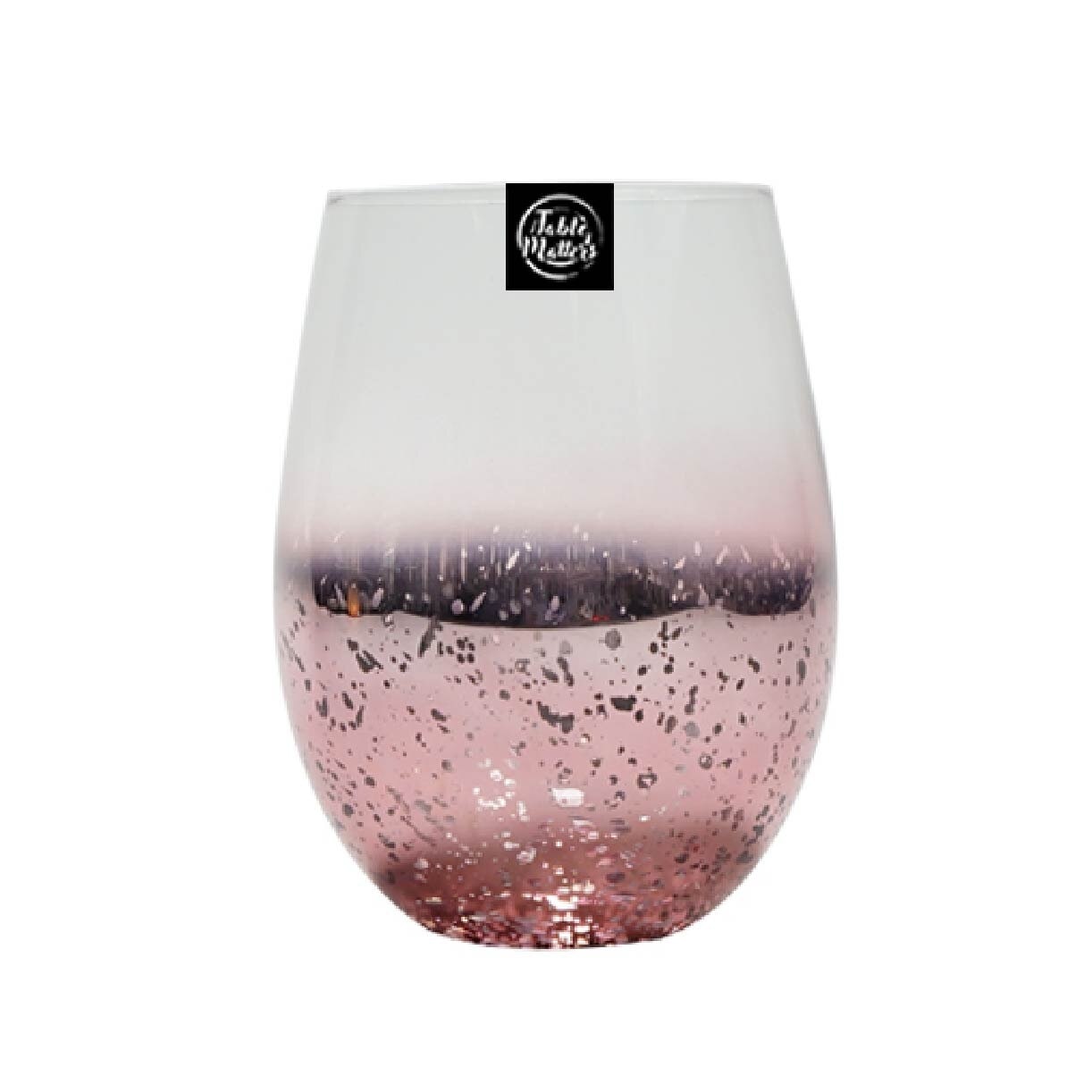 TAIKYU Pink Luster Beer Glass CGPK33530 (High Quality And Lead-Free Glass) 540ml