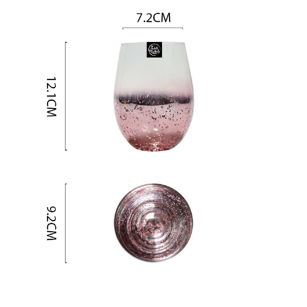 TAIKYU Pink Luster Beer Glass CGPK33530 (High Quality And Lead-Free Glass) 540ml