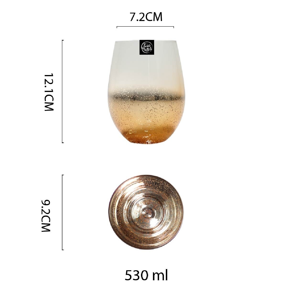 Taikyu Violet Luster Beer Glass 530ml CGPP33530 (Set of 2) 1s