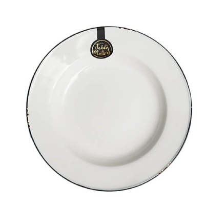 TABLE MATTERS - Enamel Blue 7.5 inch Plate EB40075 (Lead And Cadmium Free + Microwave + Oven + Dishwasher Safe) 0.35kg