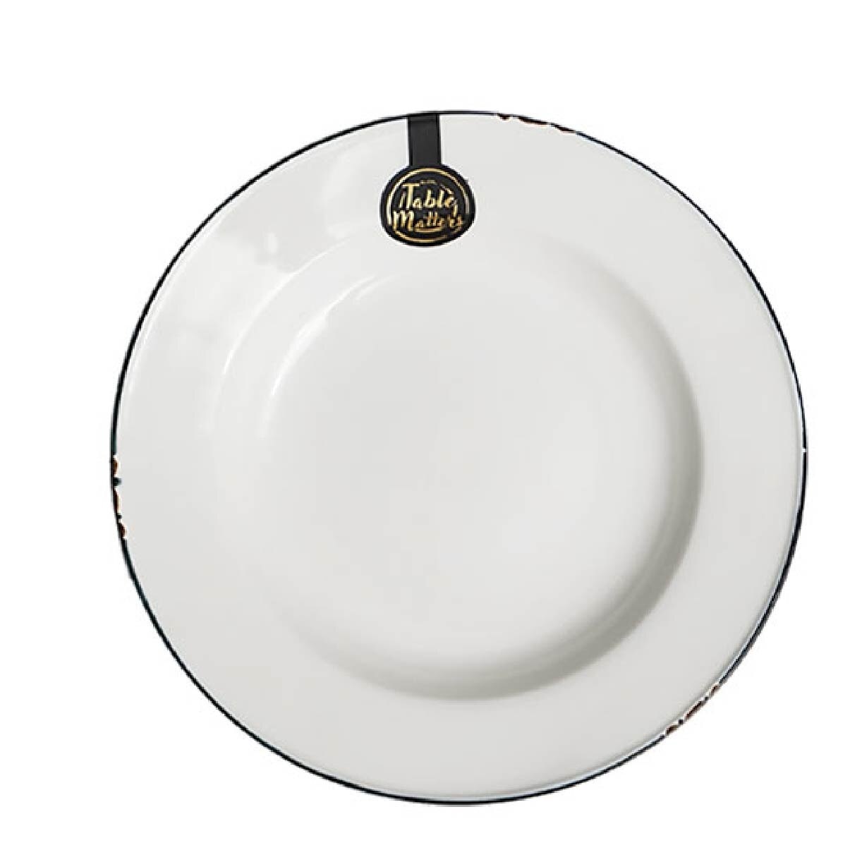 Enamel Blue 7.5 inch Plate EB40075 (Lead And Cadmium Free + Microwave + Oven + Dishwasher Safe) 0.35kg