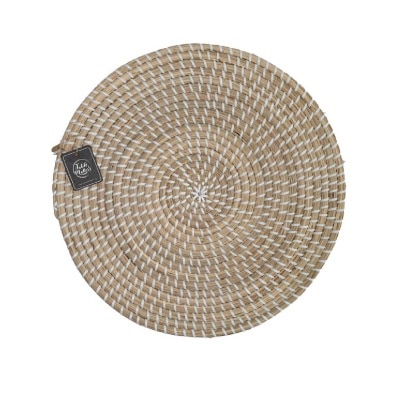 TABLE MATTERS Seagrass Round Placemat PSRP20380 Pale (Set of 2) 1s