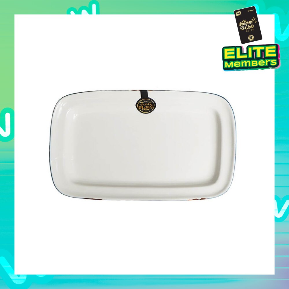 Enamel Blue 10.5 inch Rectangular Plate EB47105 (Lead And Cadmium Free + Microwave + Oven + Dishwasher Safe) 0.63kg