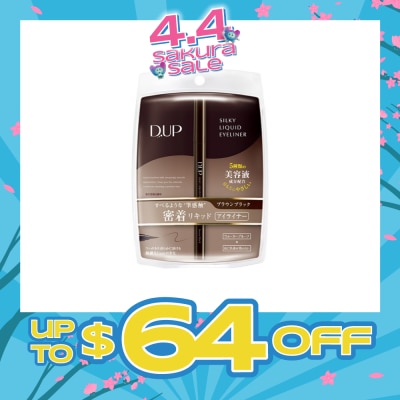 DUP - Silky Liquid Eyeliner Brown Black (Gives Ultimate Control of Drawing a Perfect Eyeline) 1s