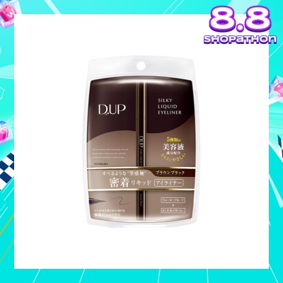 DUP Silky Liquid Eyeliner Brown Black (Gives Ultimate Control of Drawing a Perfect Eyeline) 1s