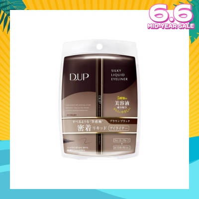 DUP Silky Liquid Eyeliner Brown Black (Gives Ultimate Control of Drawing a Perfect Eyeline) 1s