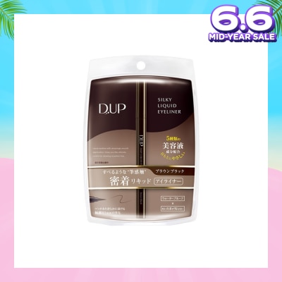 DUP Silky Liquid Eyeliner Brown Black (Gives Ultimate Control of Drawing a Perfect Eyeline) 1s