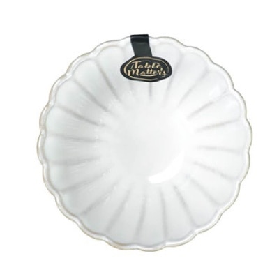 TABLE MATTERS 3.5 inch White Scallop bowl (WS10035 Set of 4) 1s