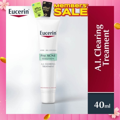 EUCERIN ProAcne Solution A.I. Clearing Treatment Cream (For Acne + Oil Control) 40ml