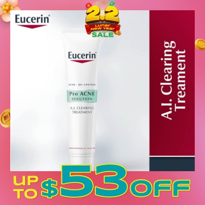 EUCERIN ProAcne Solution A.I. Clearing Treatment Cream (For Acne + Oil Control) 40ml