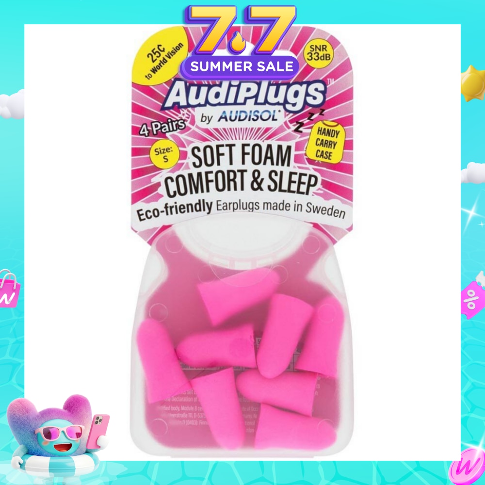 Soft Foam Comfort & Sleep Ear Plugs (Pairs) 4s