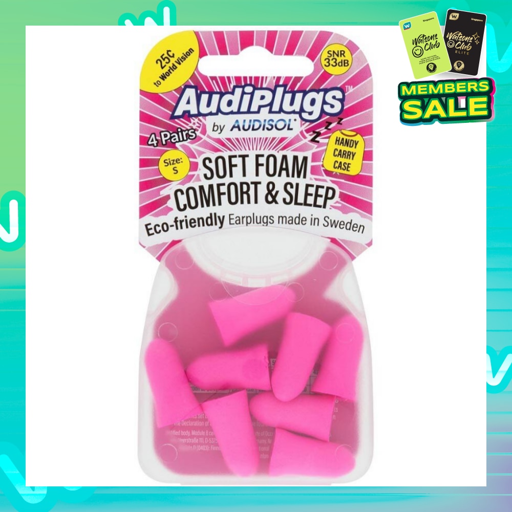 Soft Foam Comfort & Sleep Ear Plugs (Pairs) 4s