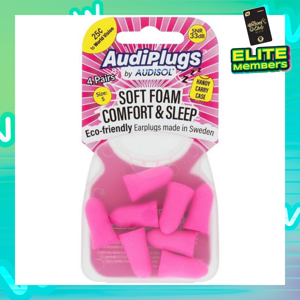 Soft Foam Comfort & Sleep Ear Plugs (Pairs) 4s
