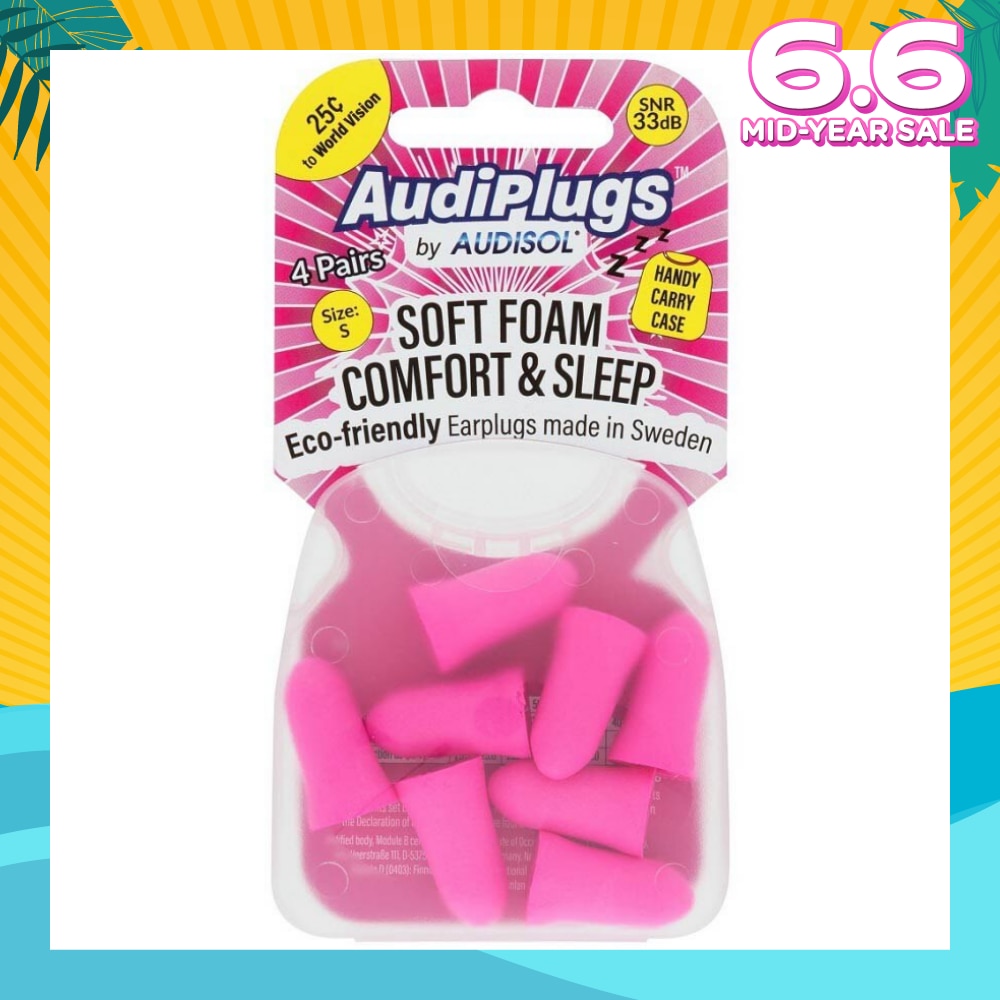 Soft Foam Comfort & Sleep Ear Plugs (Pairs) 4s