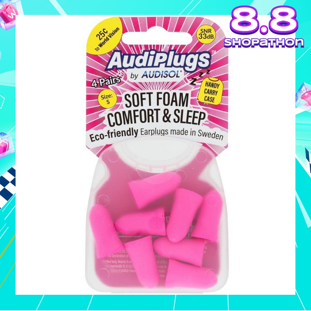 Soft Foam Comfort & Sleep Ear Plugs (Pairs) 4s