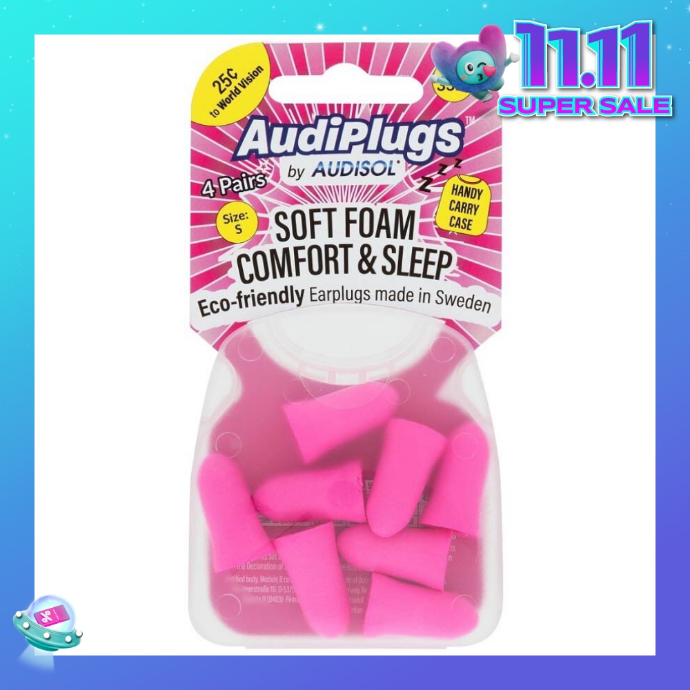 Soft Foam Comfort & Sleep Ear Plugs (Pairs) 4s