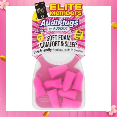 AUDIPLUGS Soft Foam Comfort & Sleep Ear Plugs (Pairs) 4s