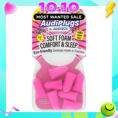 AUDIPLUGS Soft Foam Comfort & Sleep Ear Plugs (Pairs) 4s image